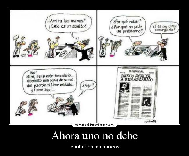carteles bancos desmotivaciones