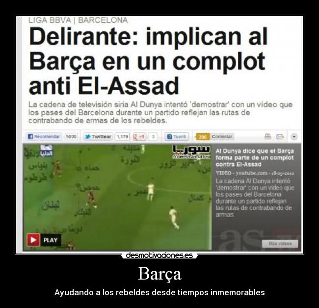 Barça - Ayudando a los rebeldes desde tiempos inmemorables