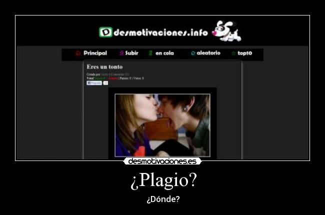 ¿Plagio? - ¿Dónde?