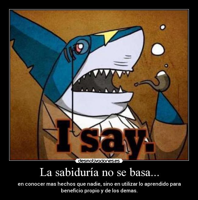 La sabiduría no se basa... -