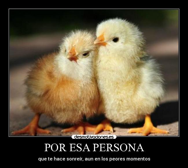 POR ESA PERSONA - que te hace sonreír, aun en los peores momentos