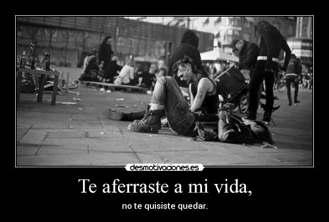 Te aferraste a mi vida, - 