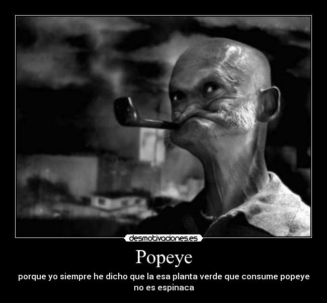 Popeye - porque yo siempre he dicho que la esa planta verde que consume popeye
no es espinaca