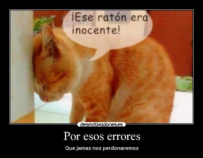 Por esos errores - Que jamas nos perdonaremos