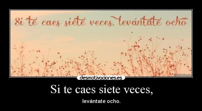 Si te caes siete veces, - 