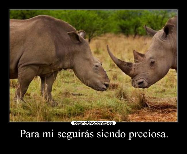 Para mi seguirás siendo preciosa. -