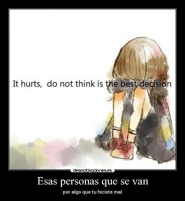 Esas personas que se van -