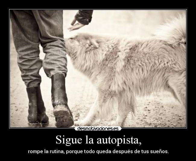 Sigue la autopista, -