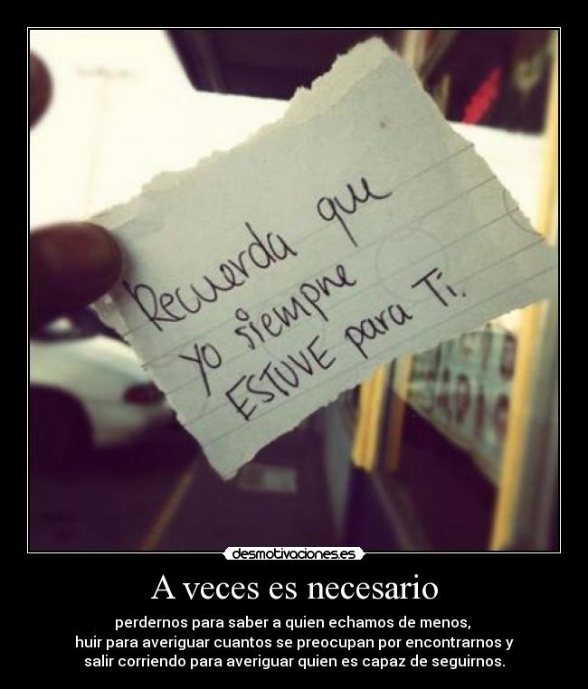 A veces es necesario -