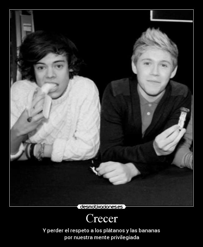 Crecer - Y perder el respeto a los plátanos y las bananas
por nuestra mente privilegiada