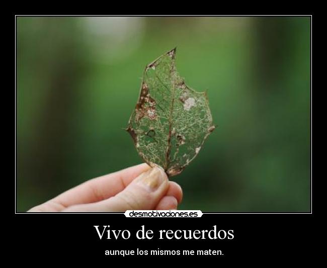 Vivo de recuerdos -