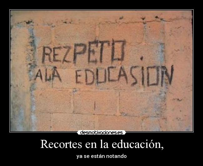 Recortes en la educación, -