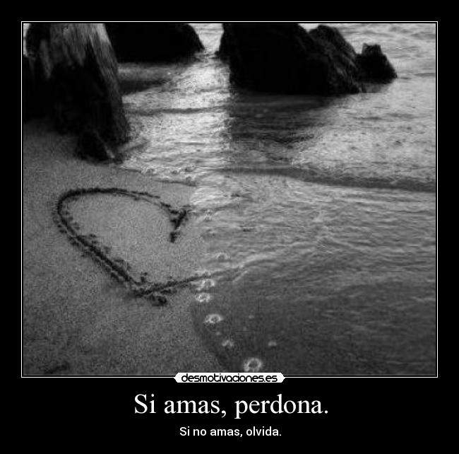 Si amas, perdona. -