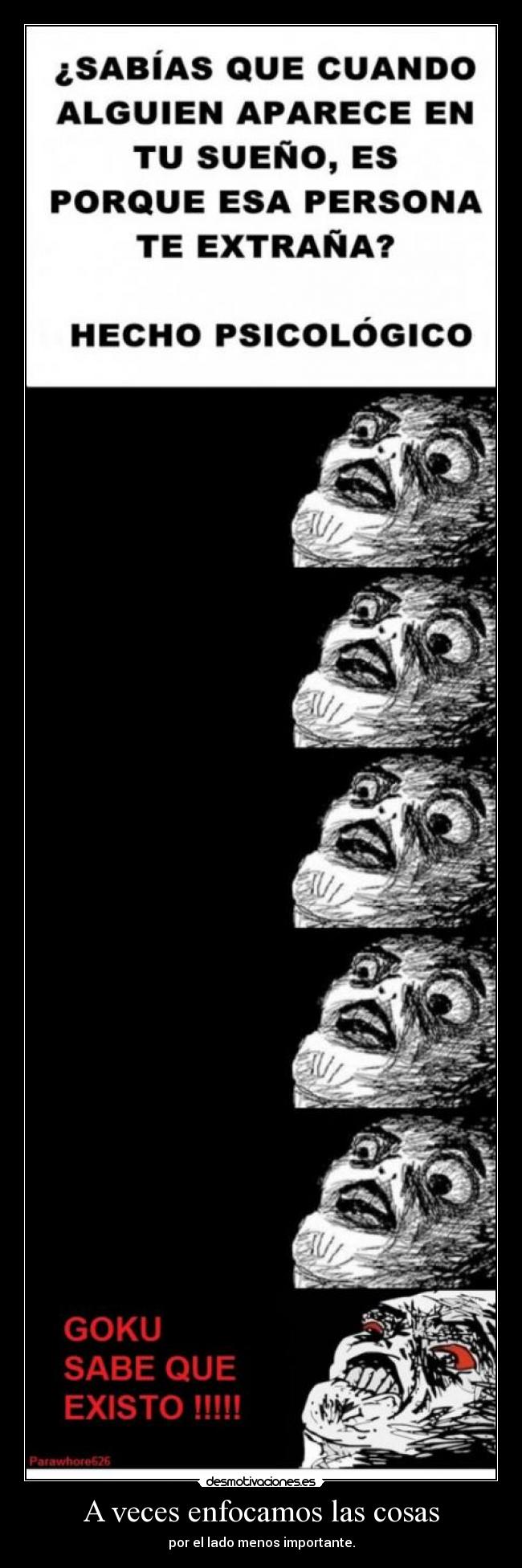 A veces enfocamos las cosas -