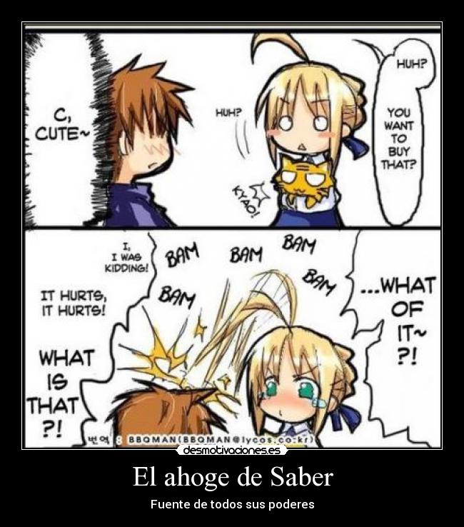 El ahoge de Saber - Fuente de todos sus poderes