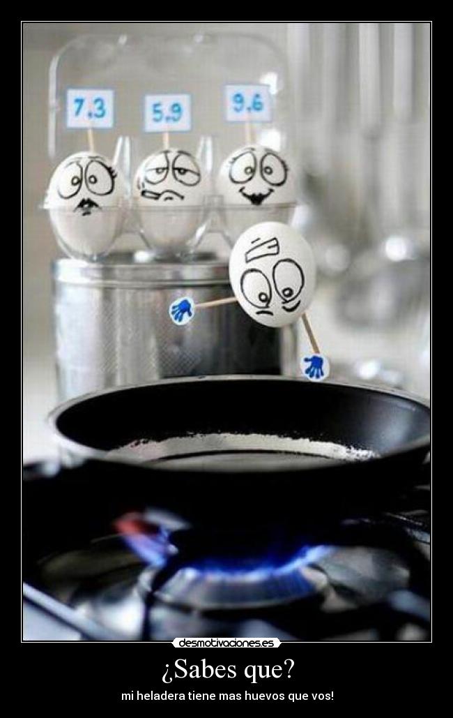 ¿Sabes que? - mi heladera tiene mas huevos que vos!
