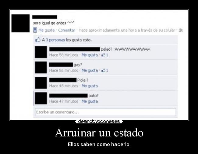 Arruinar un estado -