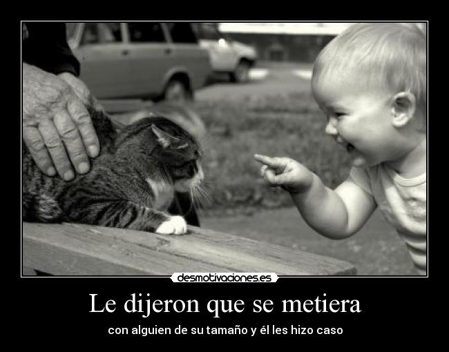 Le dijeron que se metiera -