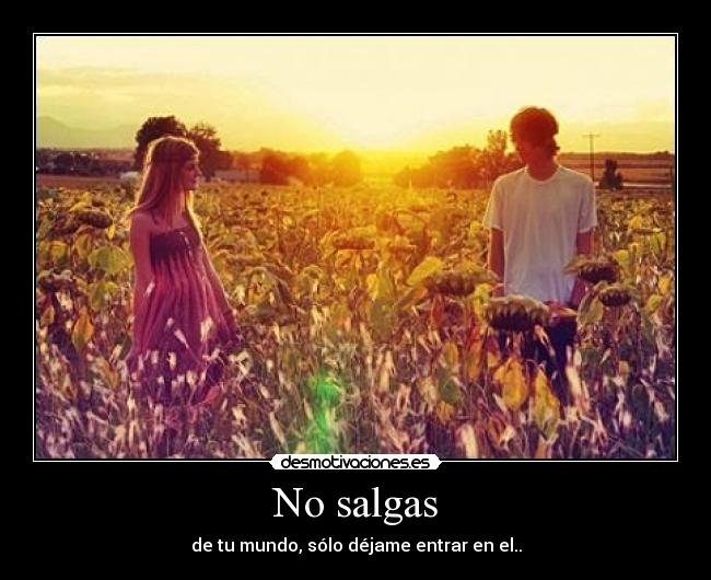 No salgas - 