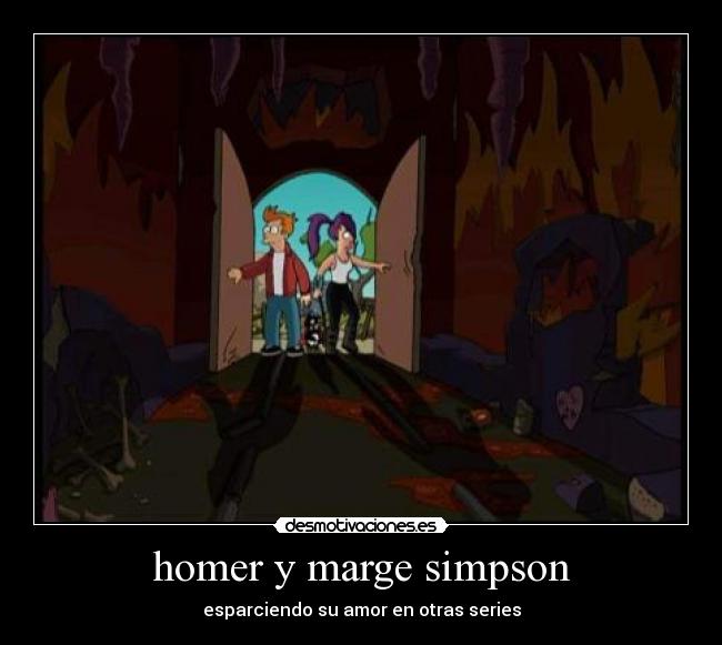 homer y marge simpson - esparciendo su amor en otras series