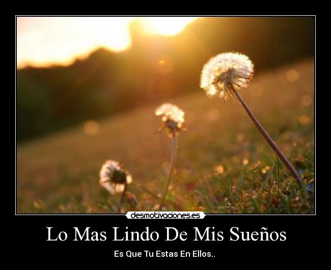 Lo Mas Lindo De Mis Sueños - Es Que Tu Estas En Ellos.. 