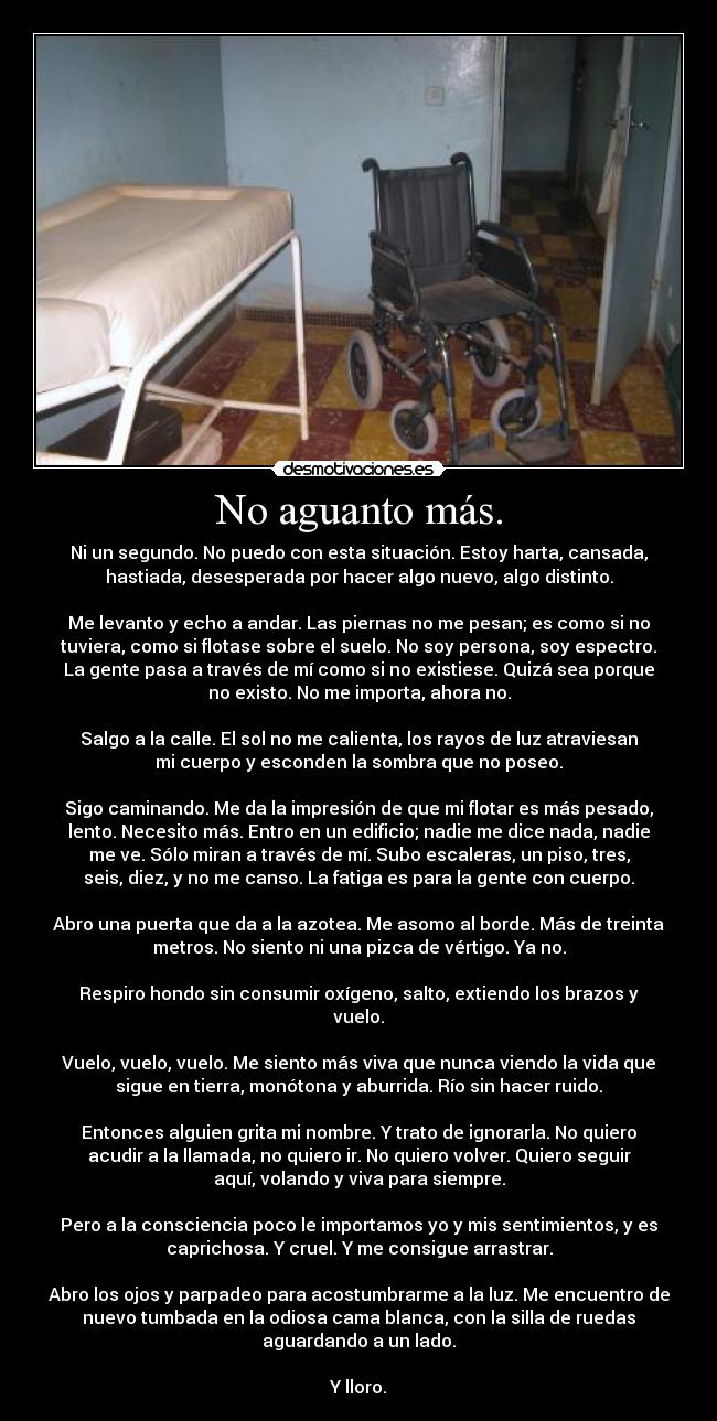 No aguanto más. - 