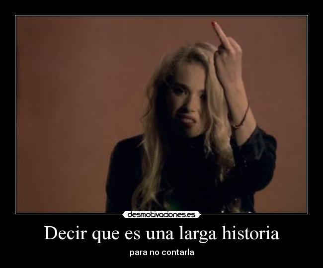Decir que es una larga historia - 