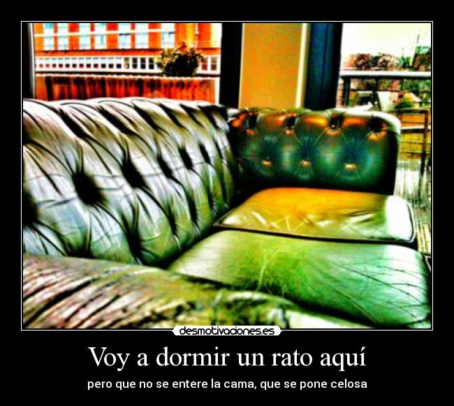 Voy a dormir un rato aquí - 