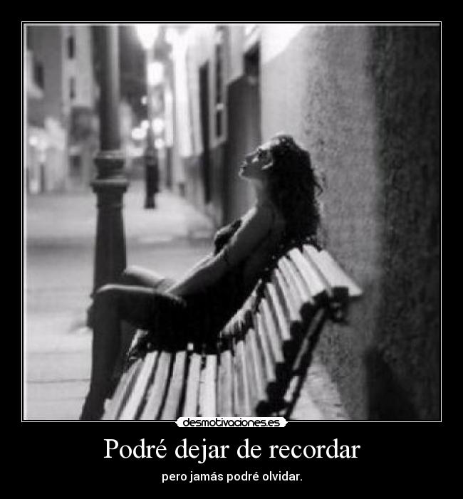 Podré dejar de recordar - pero jamás podré olvidar.