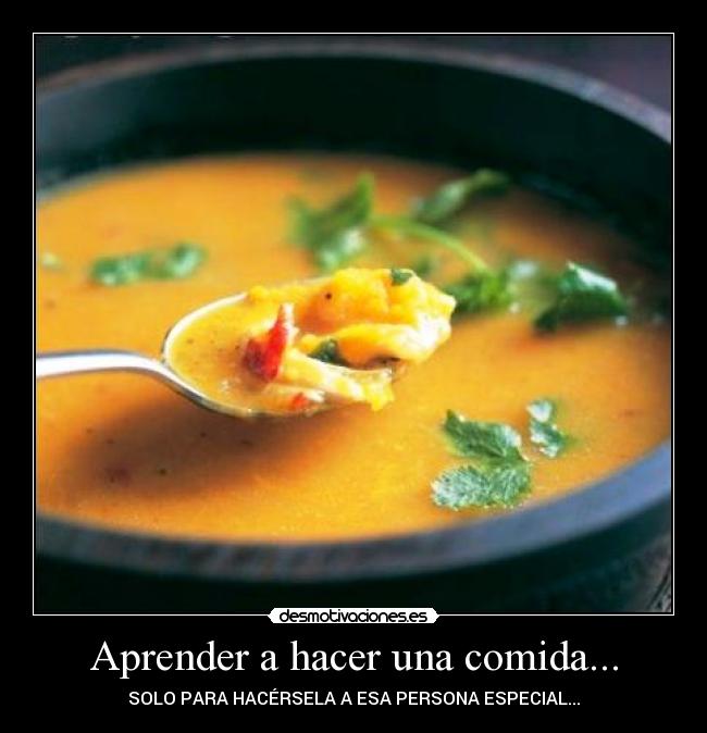 Aprender a hacer una comida... - 
