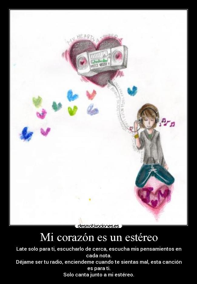 carteles corazon stereo hearts glee gym class heroes desmotivaciones