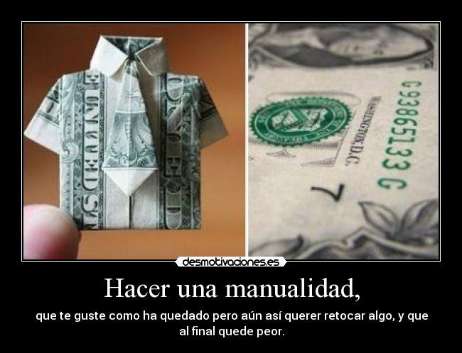 Hacer una manualidad, - 