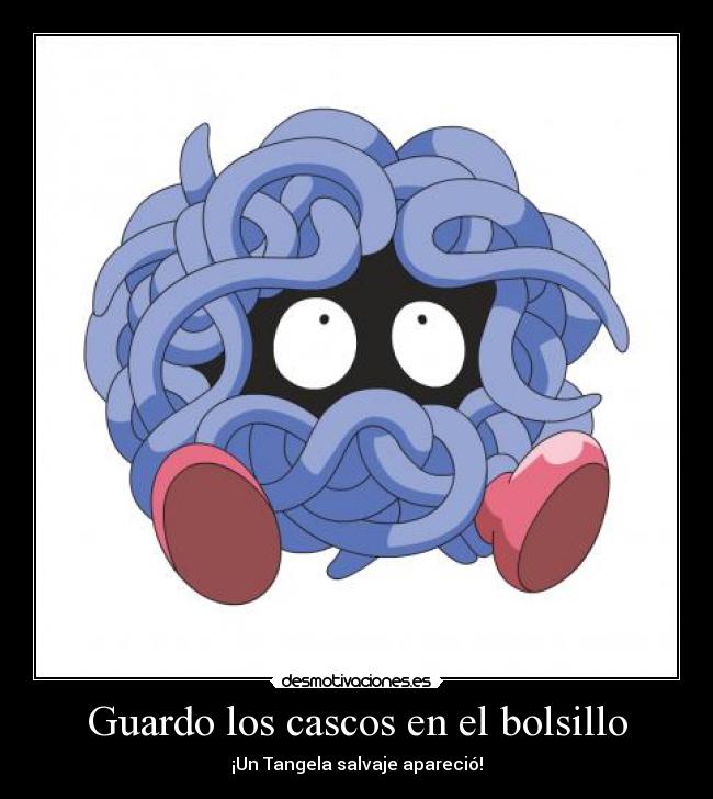Guardo los cascos en el bolsillo -