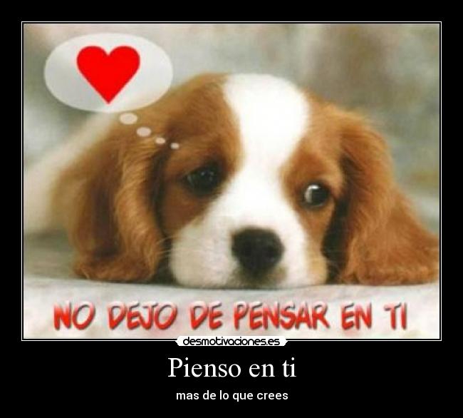 Pienso en ti - mas de lo que crees