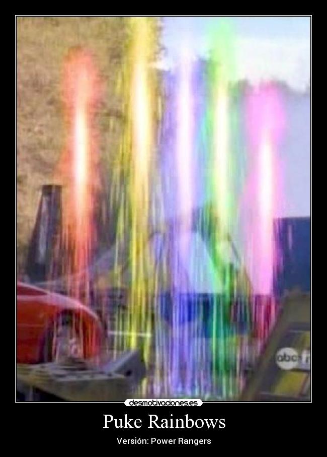 carteles puke rainbows los power rangers desmotivaciones