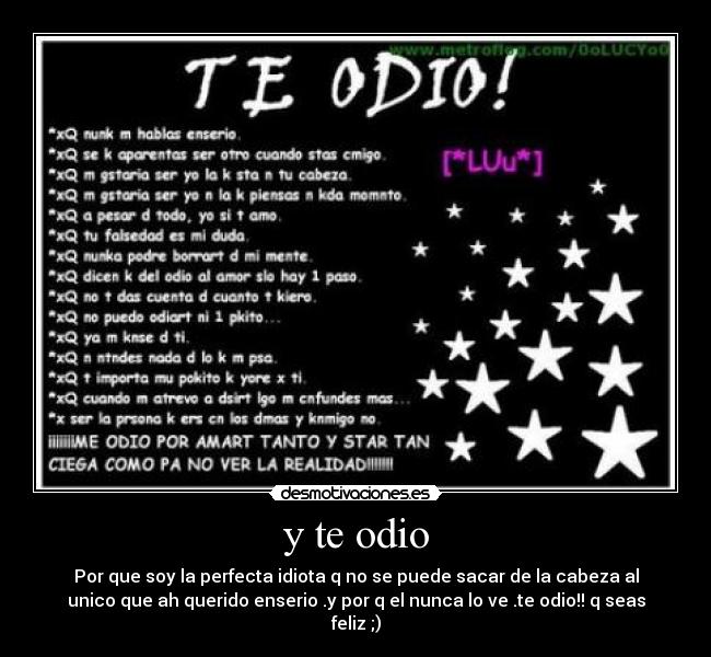y te odio - 