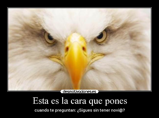 Esta es la cara que pones - cuando te preguntan: ¿Sigues sin tener novi@?