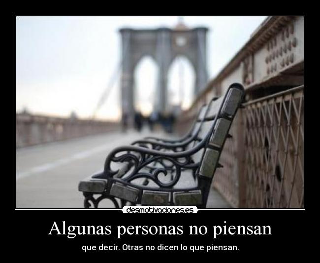 Algunas personas no piensan - 