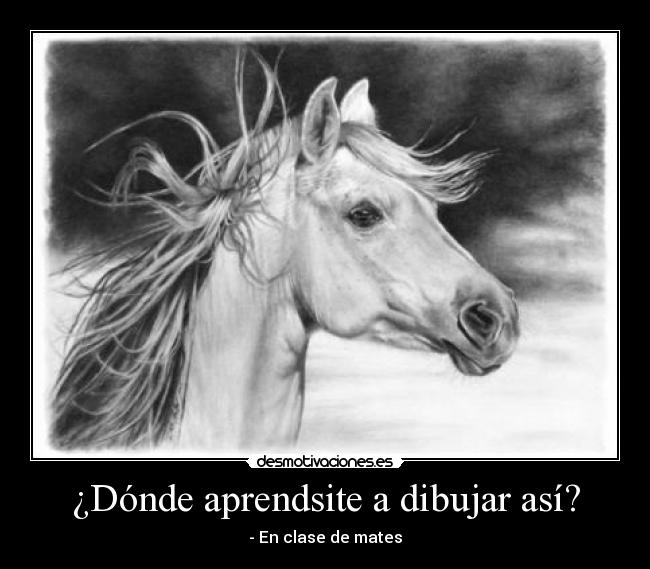 ¿Dónde aprendsite a dibujar así? - - En clase de mates