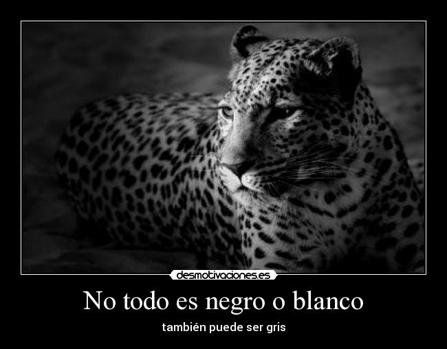 No todo es negro o blanco - también puede ser gris