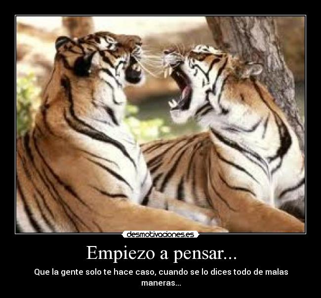 Empiezo a pensar... -