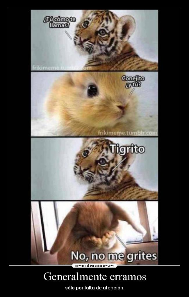 Generalmente erramos -