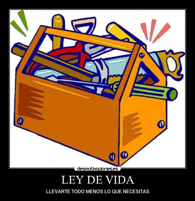 LEY DE VIDA - LLEVARTE TODO MENOS LO QUE NECESITAS
