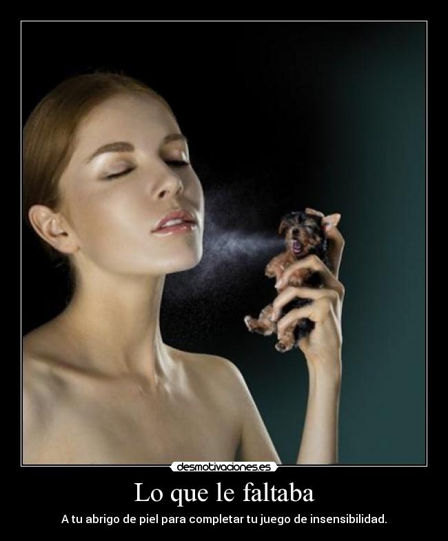 Lo que le faltaba - A tu abrigo de piel para completar tu juego de insensibilidad.