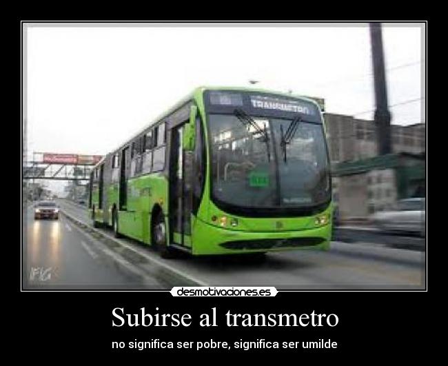 Subirse al transmetro -
