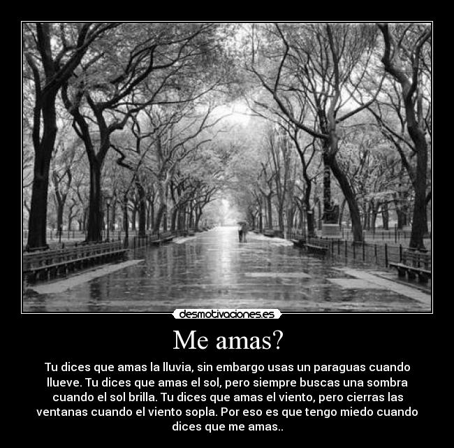 Me amas? -