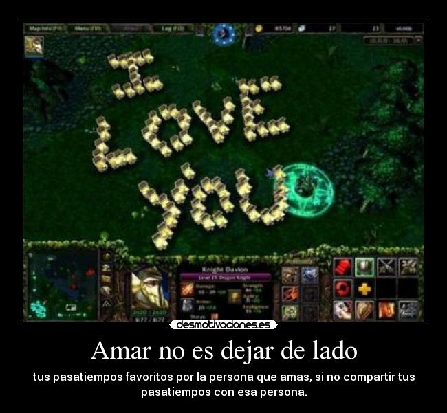 Amar no es dejar de lado -