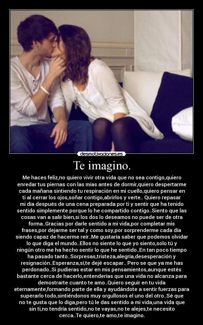 Te imagino. - 