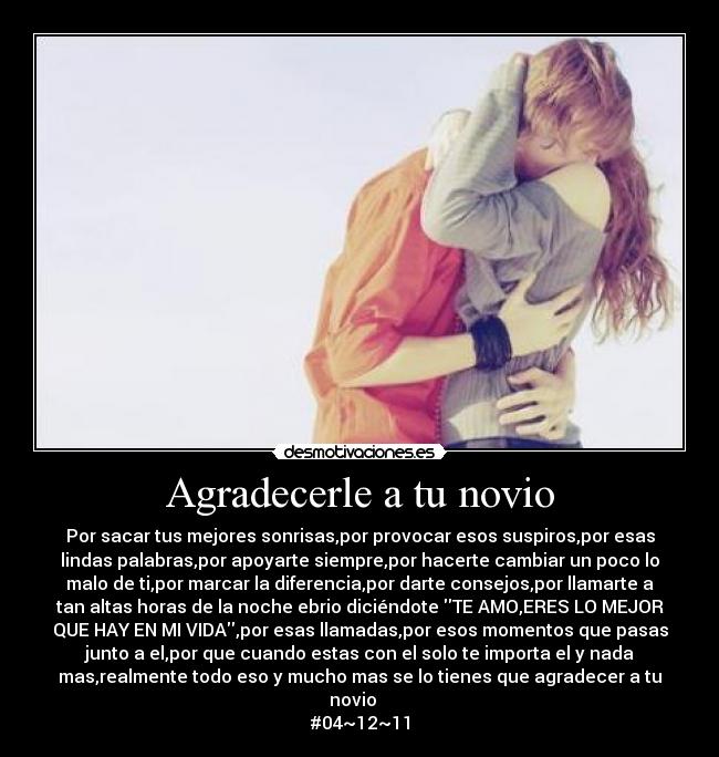 Agradecerle a tu novio -