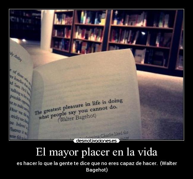 El mayor placer en la vida - 